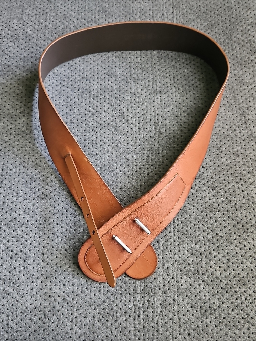 Chico's Brown Leather Double-Prong Casual Belt